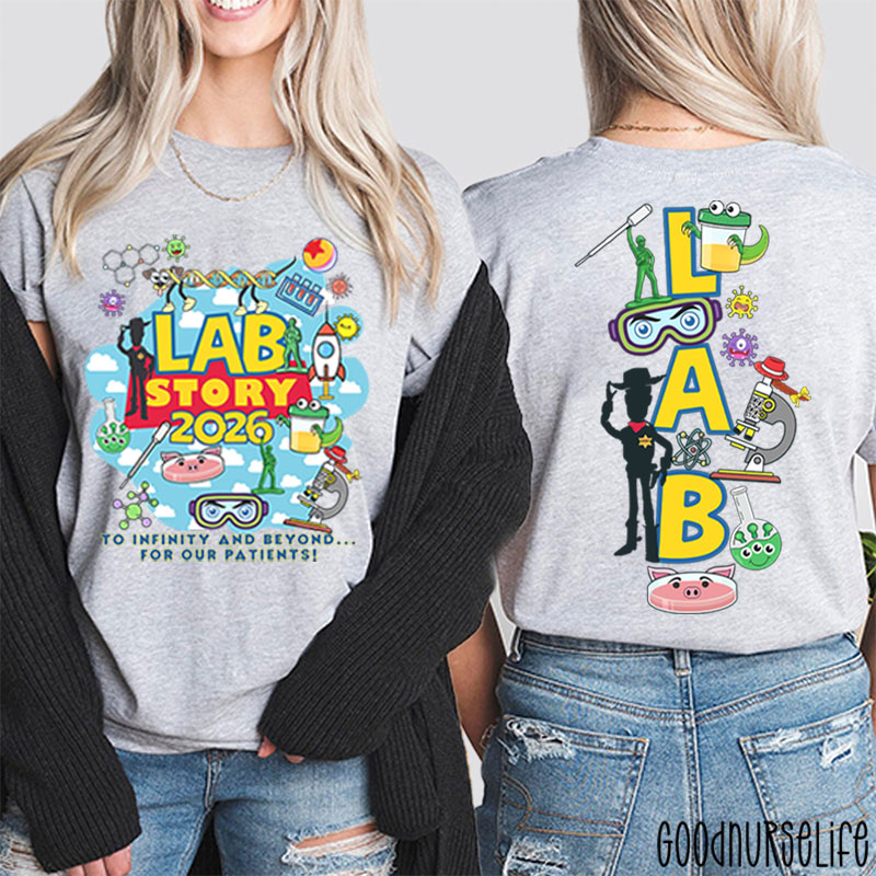 Funny Lab Grop Lab Story 2026 Two Sided T-Shirt