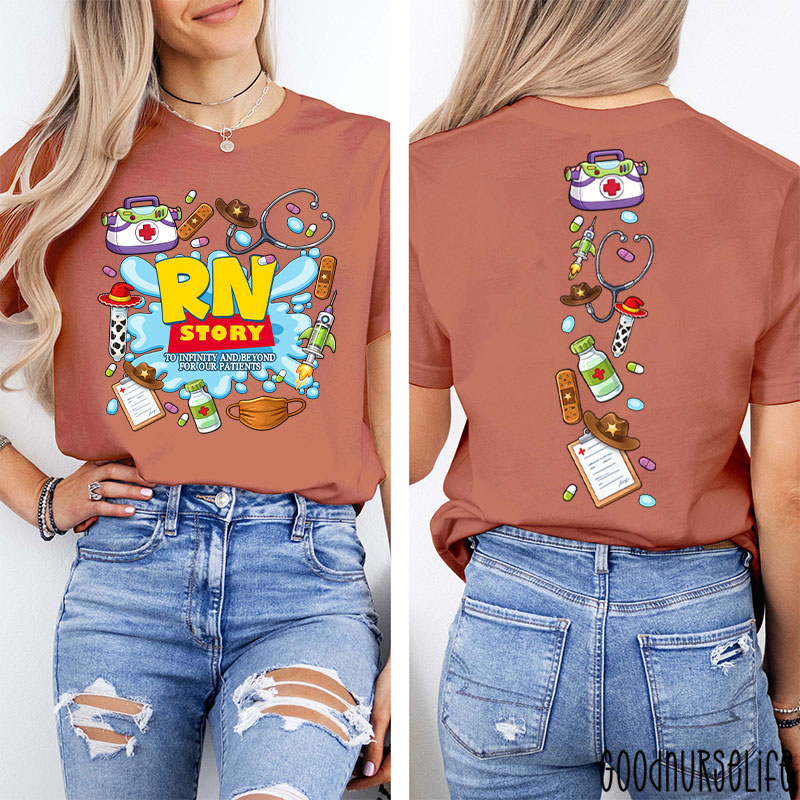 Personalized Story To Infinity And Beyond Two Sided T-Shirt
