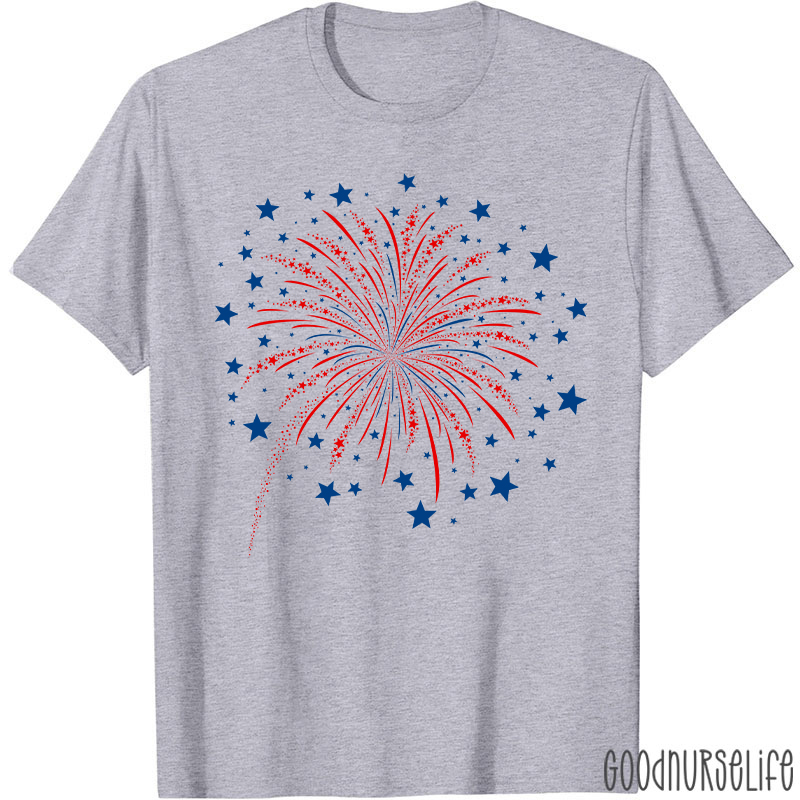 4th Of July Firework Nurse T-Shirt