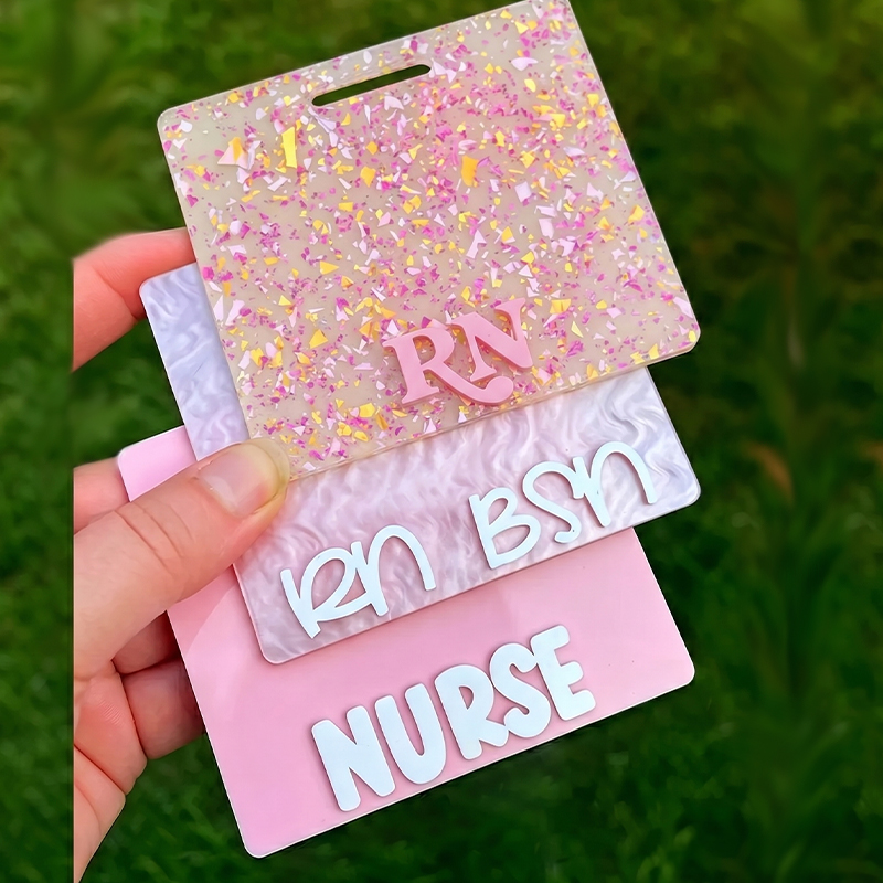 Personalized Cute Glitter Badge Buddy
