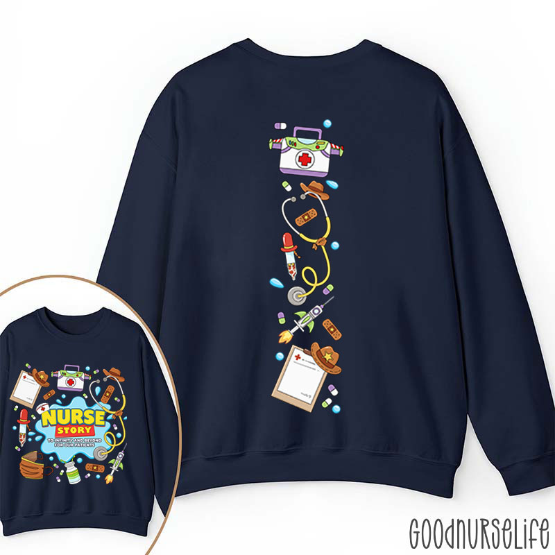 Nurse Story Medical Equipment Two Sided Sweatshirt