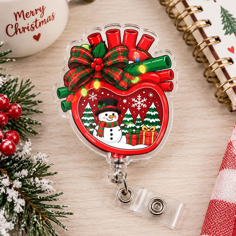 Cardiac Christmas Vibe Badge Reel