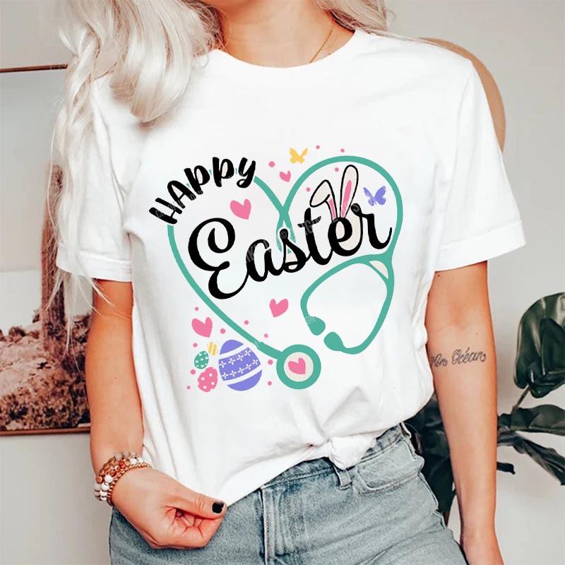 Happy Easter Stethoscope Nurse T-Shirt