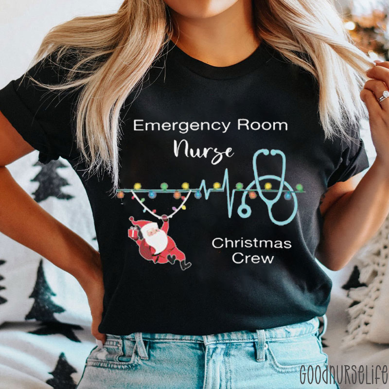 Emergency Room Nurse Christmas Crew Nurse T-Shirt