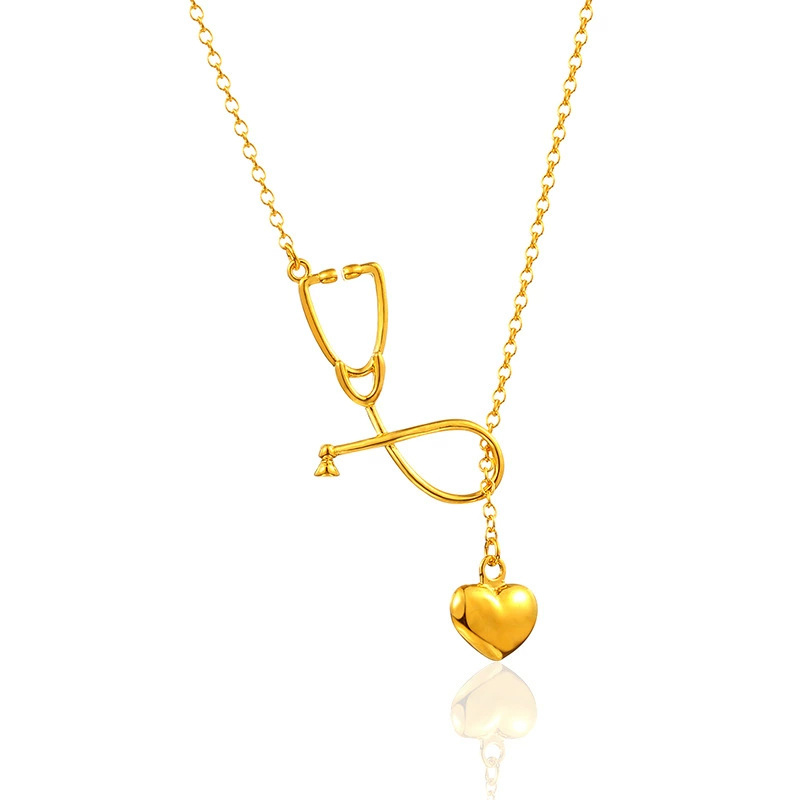Heart Stethoscope Nurse Necklace