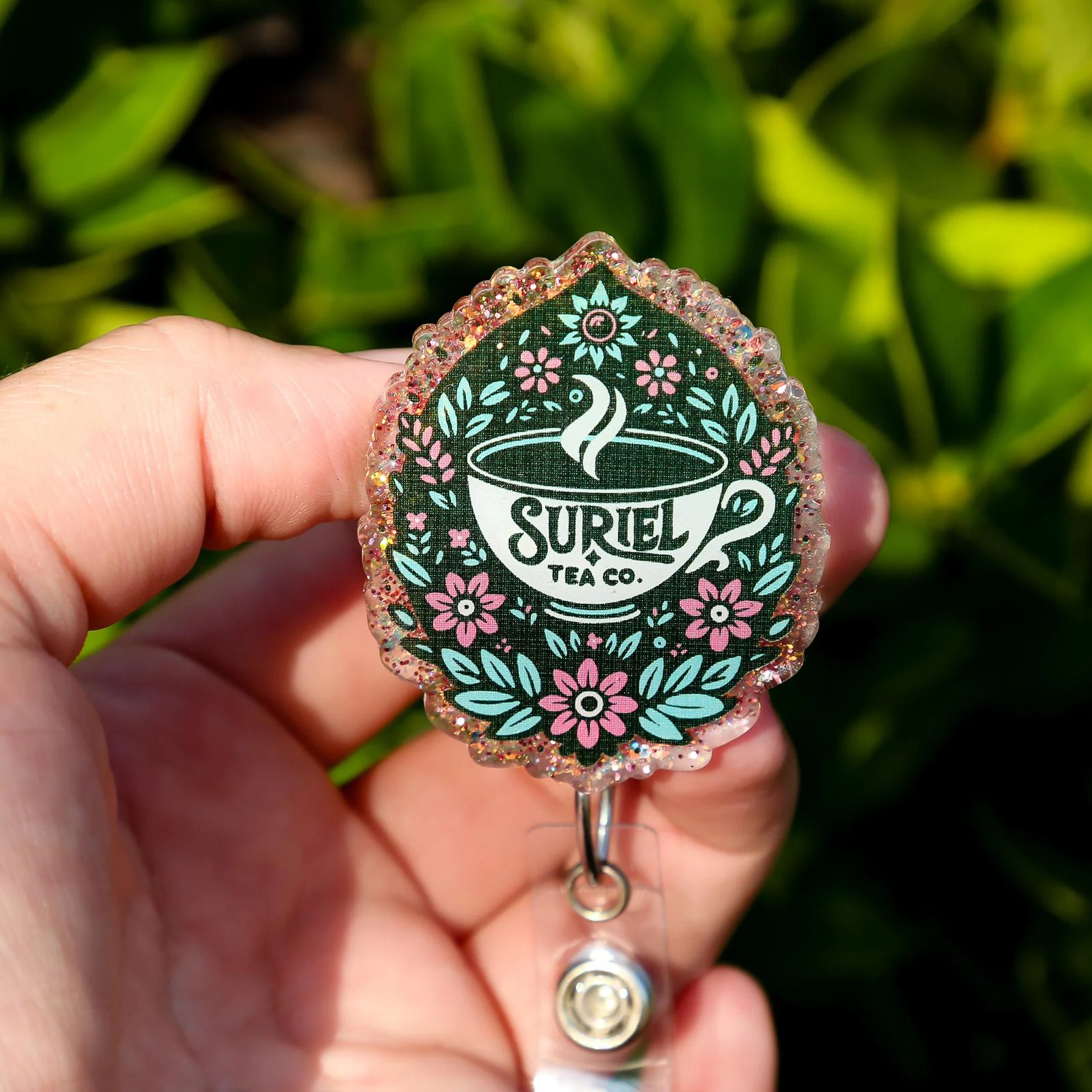 Suriel Tea Co Badge Reel