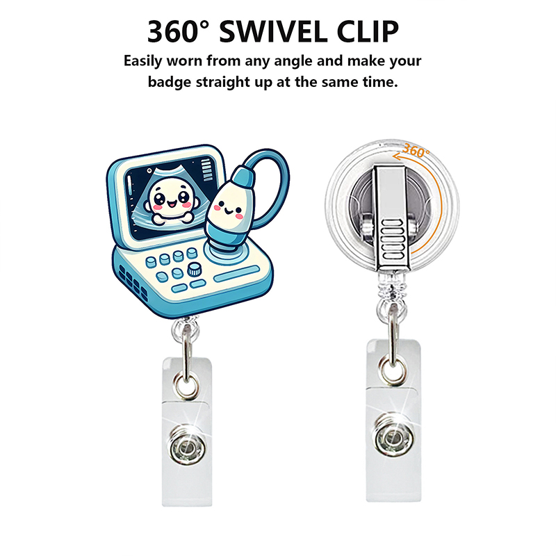 Acrylic Cartoon Medical Uniform Nurse Badge Reel