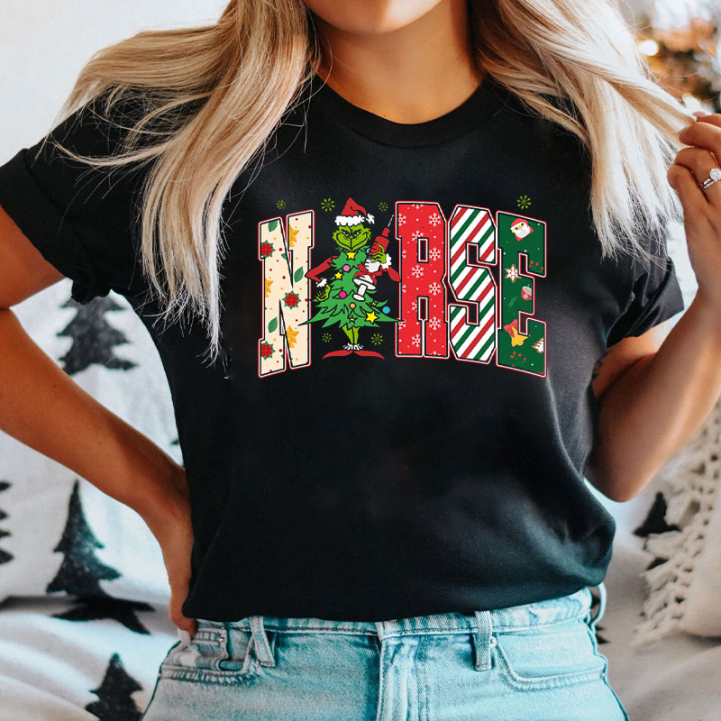 Personalized Specialty Christmas Tree Nurse T-Shirt