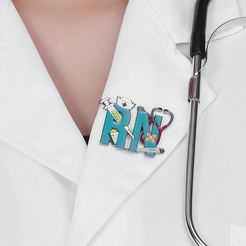 RN Stethoscope Nurse Pin