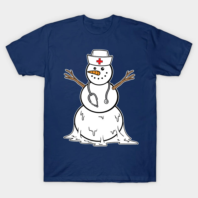 Melting Snowman Nurse T-Shirt