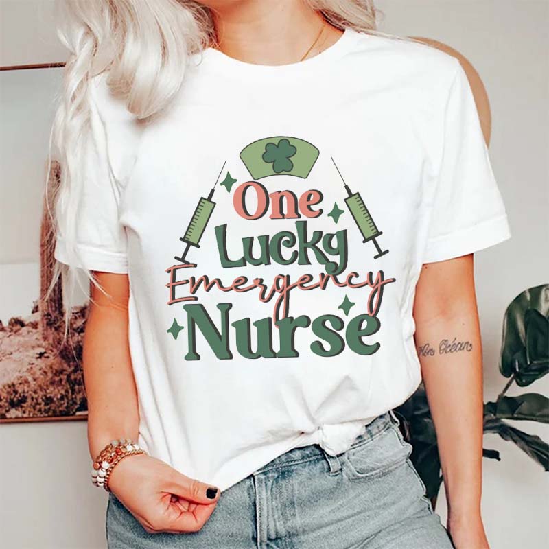 Personalized One Lucky Nurse T-Shirt
