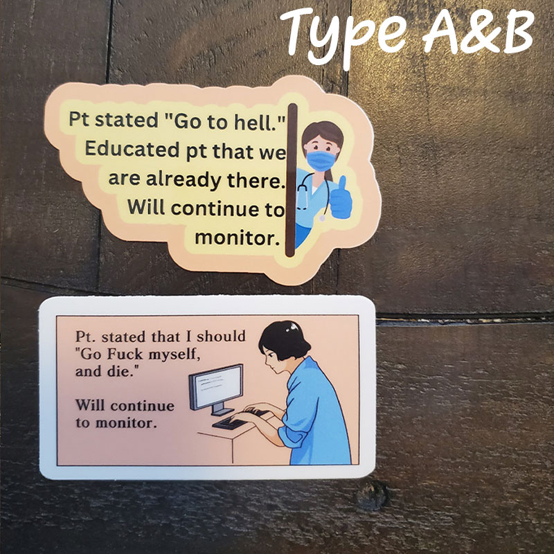 Funny Nurse Meme Sticker Nurse Stickers