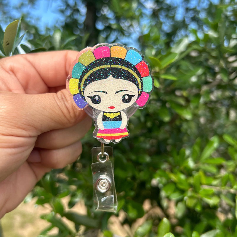Mexican Doll Badge Reel