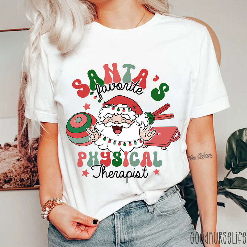 Santa's Favorite Physical Therapist T-Shirt