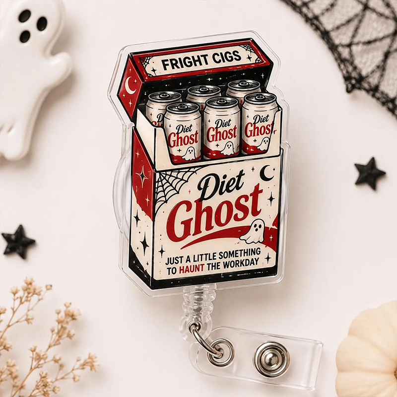 Personalized Funny Soda Halloween Badge Reel
