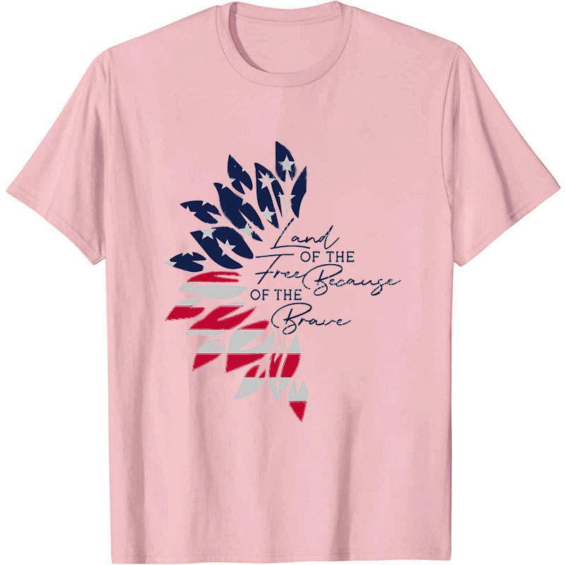USA Flag Flower Nurse T-Shirt