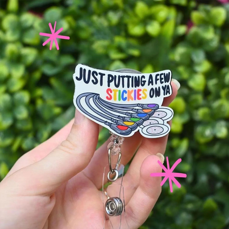 Just Putting A Few Stickies On Ya Badge Reel
