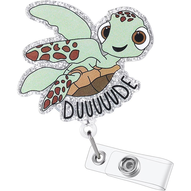 Funny Turtle Badge Reel