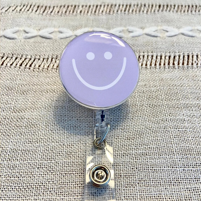 Smiley Face Nurse Badge Reel