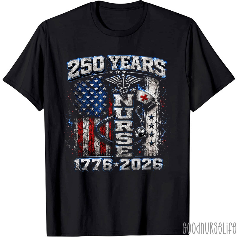 Patriotic American Flag Nurse T-Shirt