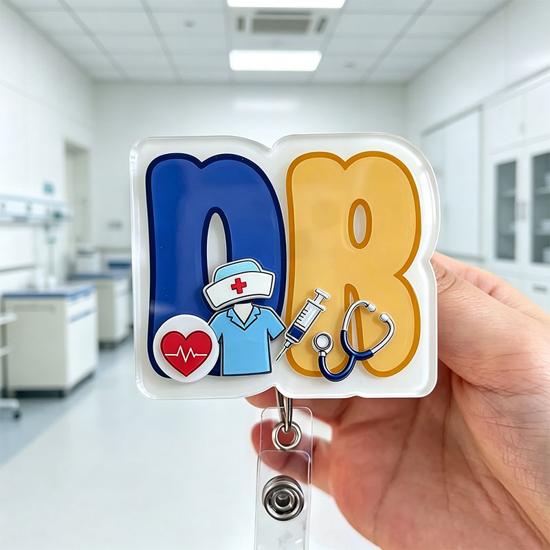 Cute DR Shaker Badge Reel