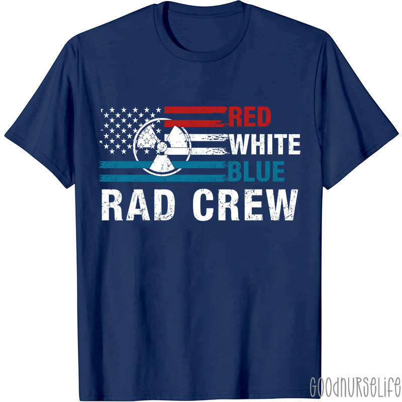 Red White Blue Rad Crew T-Shirt