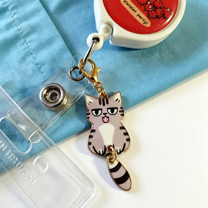 Cute Big-Tailed Cats Nurse Keychain