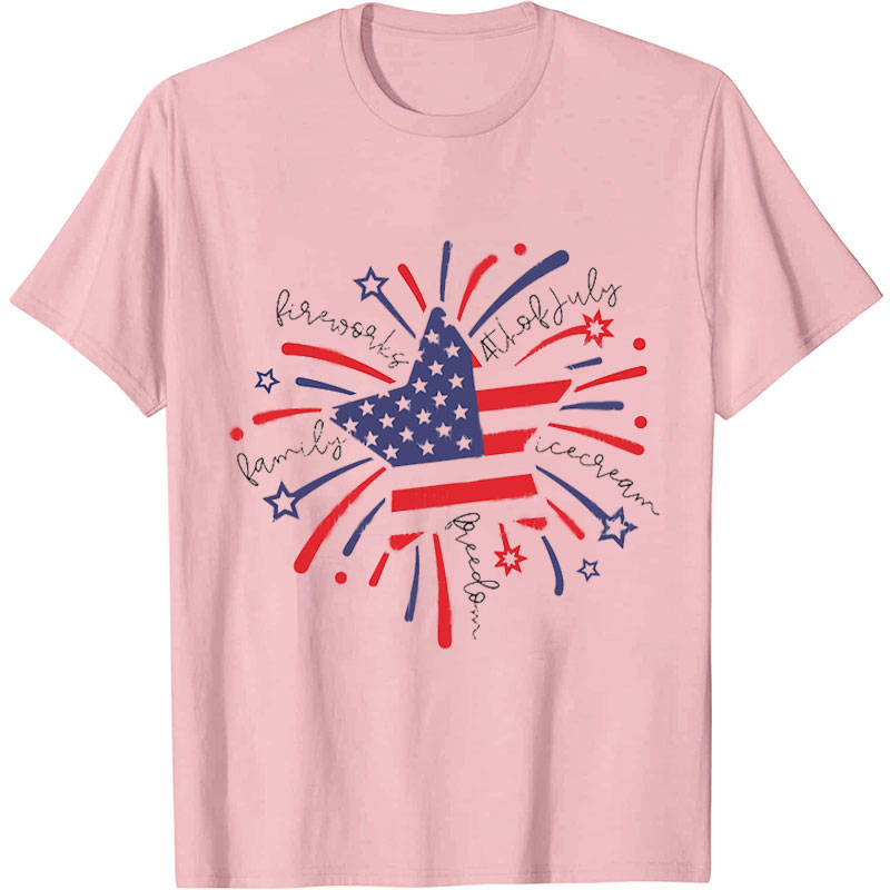 American Flag  Freedom Nurse T-Shirt