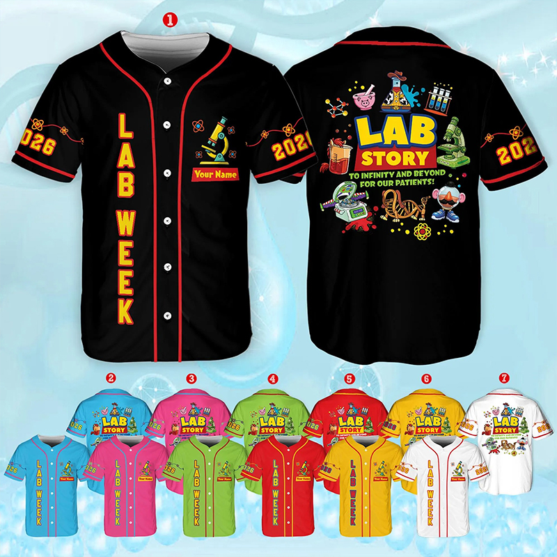 Personalized Lab Week Lab Story Baseball Jersey