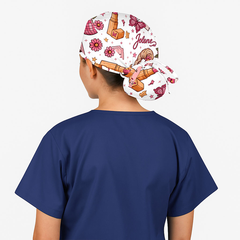 Cosmetic Flower Butterfly Nurse Scrub Cap