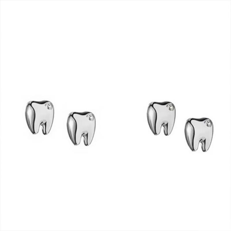 Diamond Teeth Dental Mental Earrings