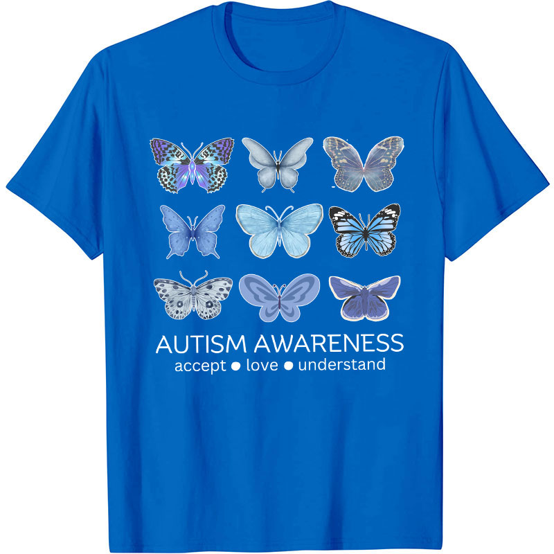 Autism Awareness Butterfly Nurse T-Shirt