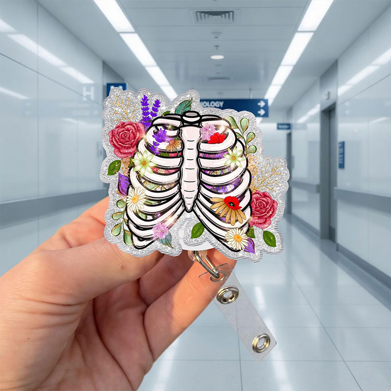 Floral Ribs Badge Reel