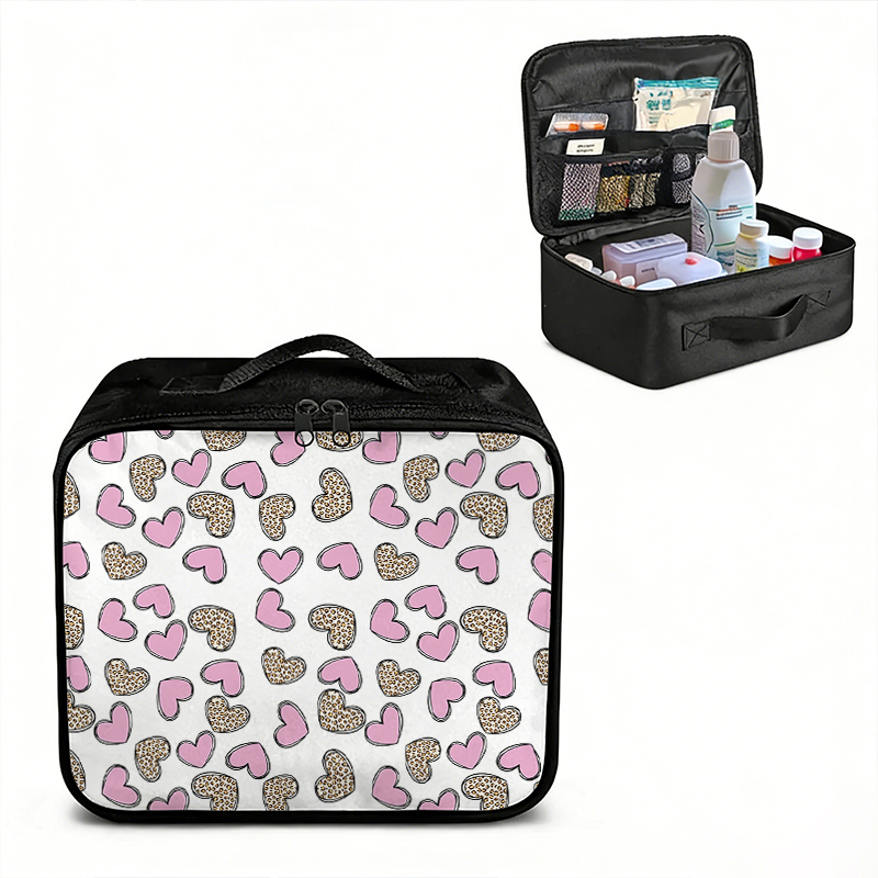 Pink Leopard Love Nurse First Aid Kit Bag