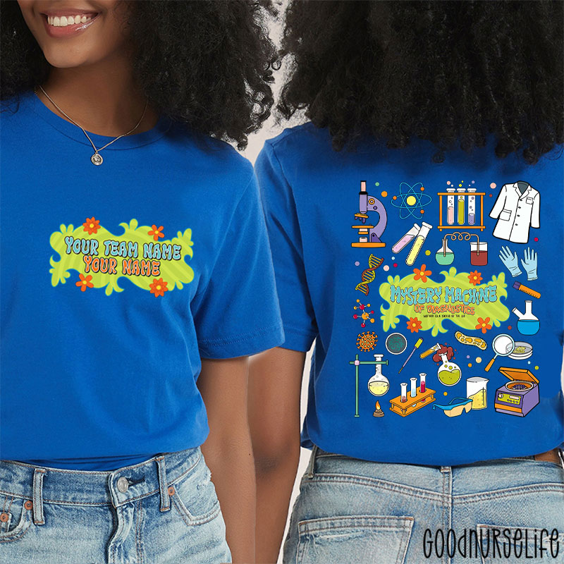 Personalized Team Name Mystery Machine Of Diagnostics  Two Sided T-Shirt