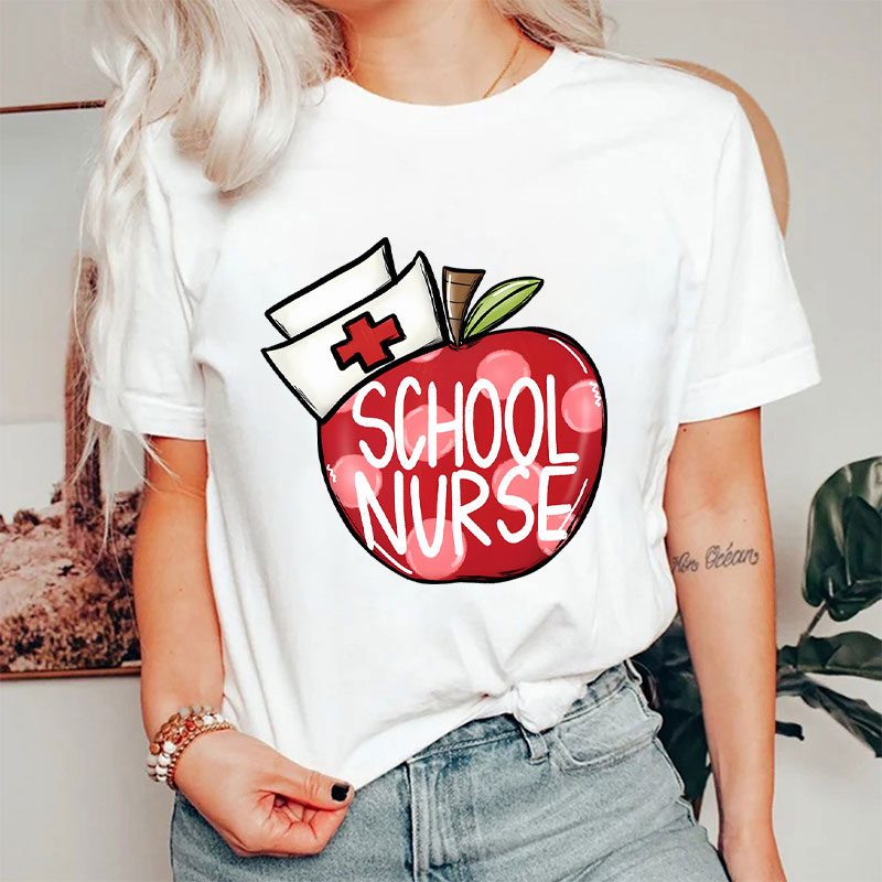 School Nurse Apple T-Shirt