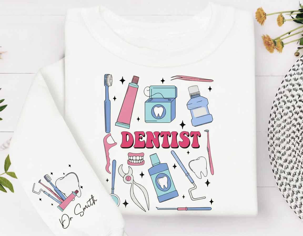 Personalized Name Dentist Stuffs Sweatshirt