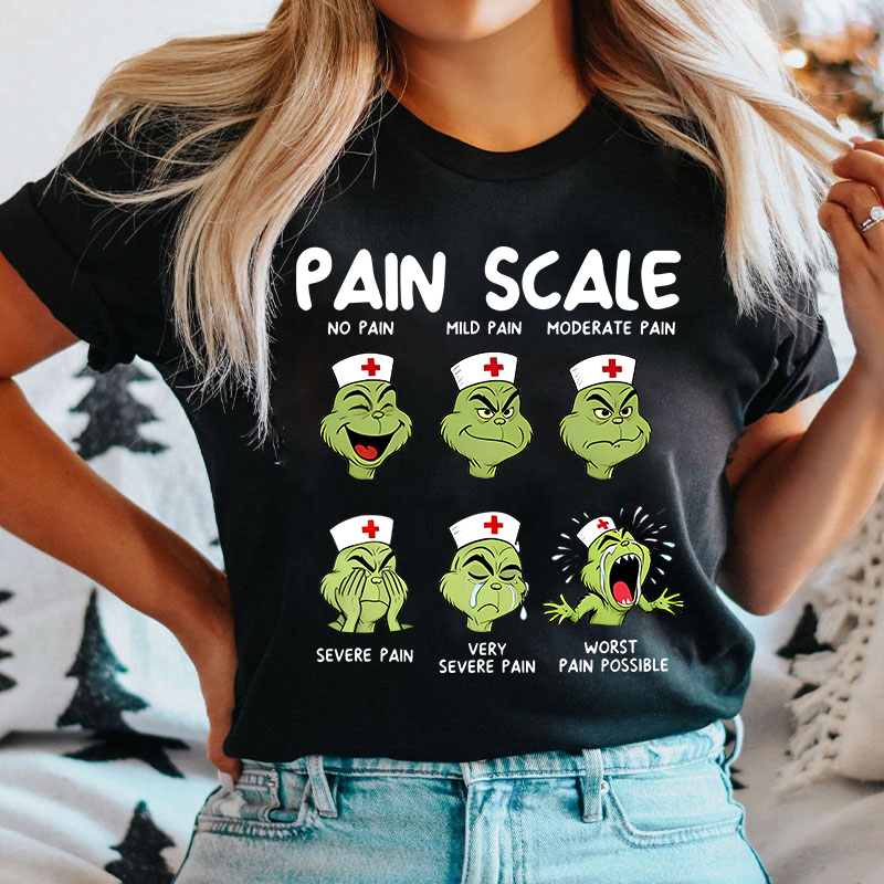 Funny Mean Nurse Pain Scale Nurse T-Shirt