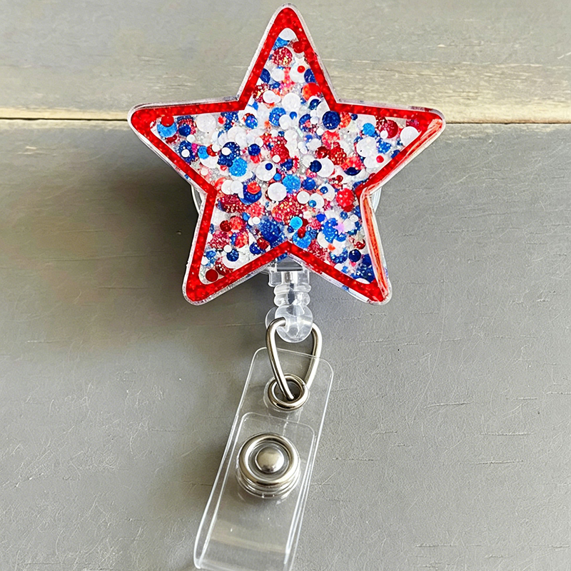 4th Of July Star Nurse Badge Reel