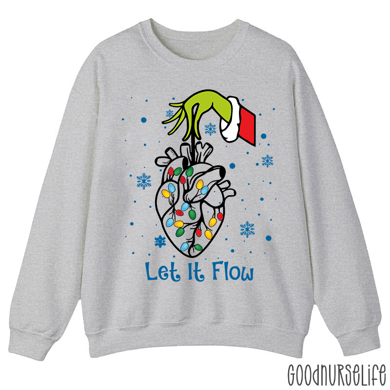 Cardiac Christmas Let It Flow Heart Sweatshirt