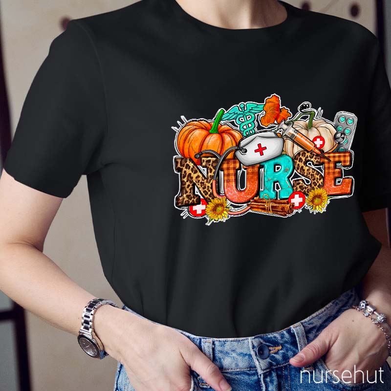 Nurse With Fall Element Nurse T-Shirt