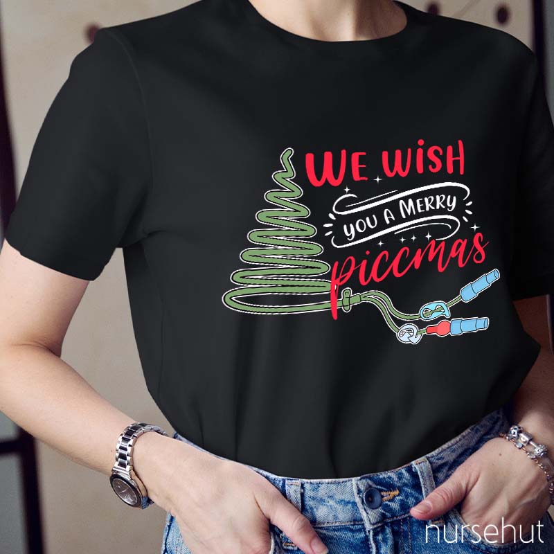 We Wish You A Merry Piccmas Nurse T-Shirt