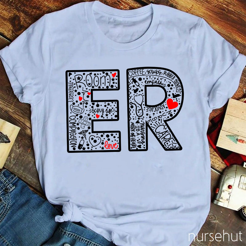 Personalized RN Love Care Compassion Empathy Nurse T-Shirt