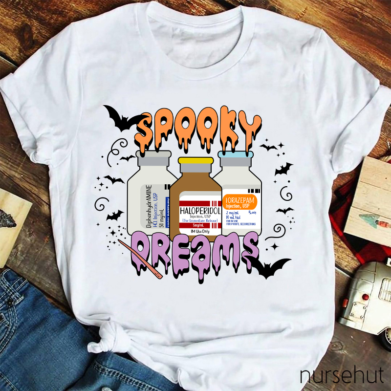 Halloween Spooky Dreams Nurse T-Shirt
