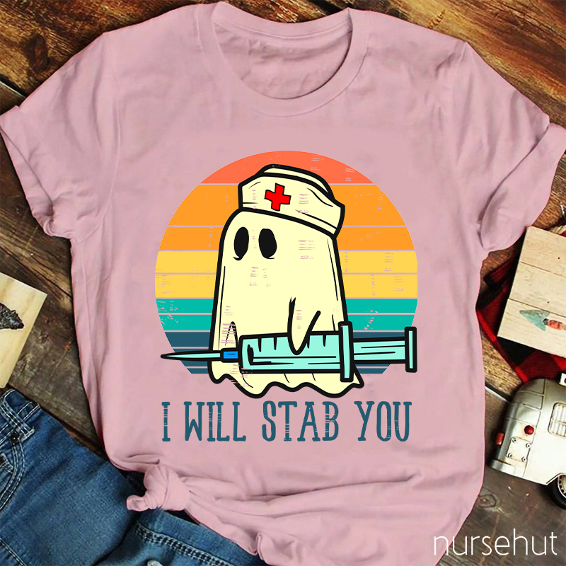 Boo I Will Stab You Nurse T-Shirt