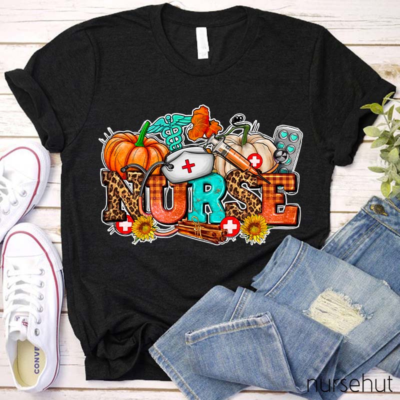 Nurse With Fall Element Nurse T-Shirt