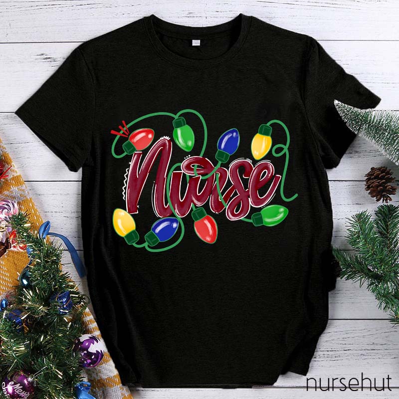 Christmas Lights Nurse T-Shirt