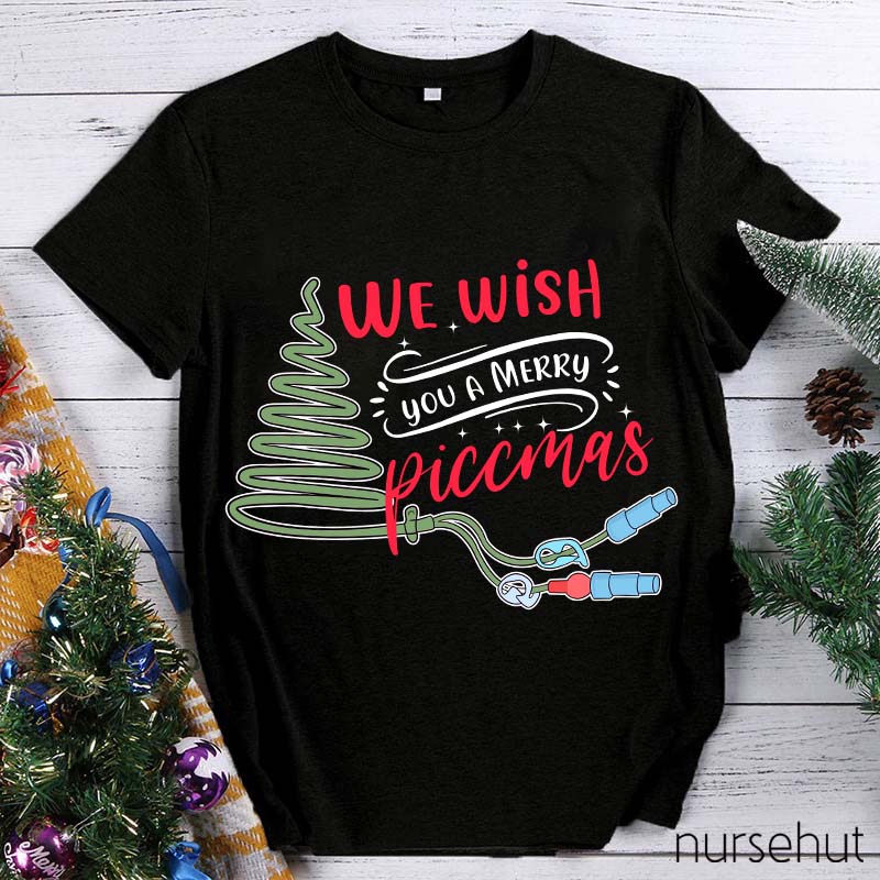 We Wish You A Merry Piccmas Nurse T-Shirt