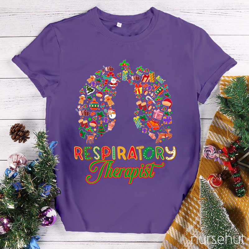 Christmas Vibes Respiratory Therapist Nurse T-Shirt