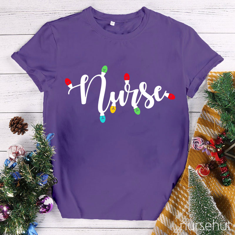 Christmas Light Nurse T-Shirt